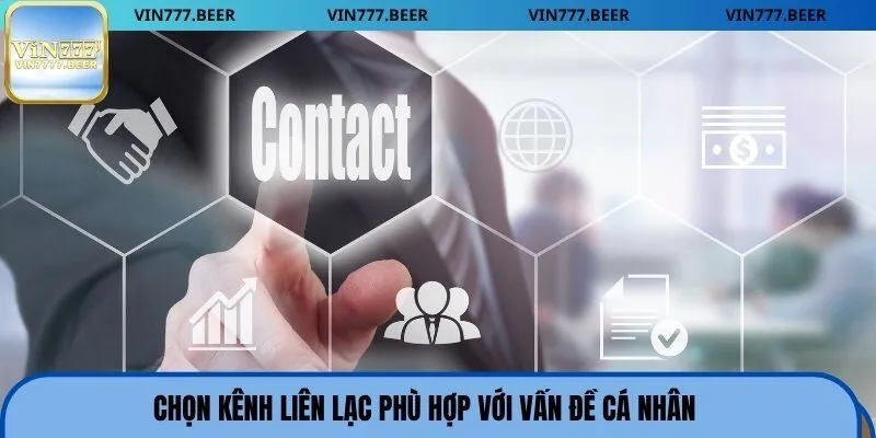 Chọn kênh liên lạc phù hợp với vấn đề cá nhân